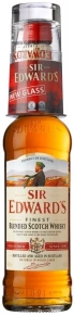 Виски with a glass, Sir Edwards, 3 года, 0.7 л