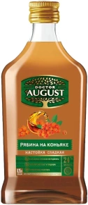 Ликер Рябина на коньяке, Доктор Август, 0.25 л