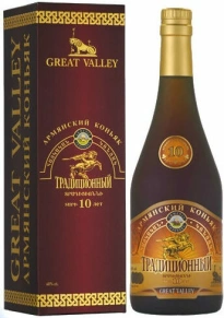 Коньяк Traditional, Great Valley, 10 лет, 0.5 л (п/у)