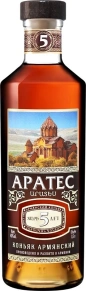 Коньяк Аратес, 5 zvezd, 5 лет, 0.5 л