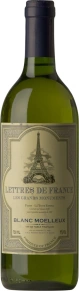 Вино Blanc Moelleux, Lettres de France, 0.75 л