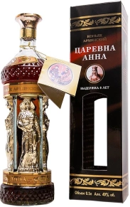 Коньяк Царевна Анна, 8 лет, 0.5 л (п/у)