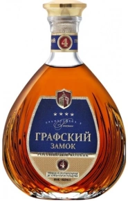 Коньяк Графский Замок, 4 звезды, 4 года, 0.5 л