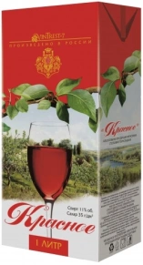 Вино Красное Полусладкое, Винтрест-7, 1 л