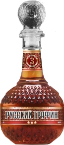 Коньяк Русский Графин, 3 Zvezdy, 3 года, 0.5 л