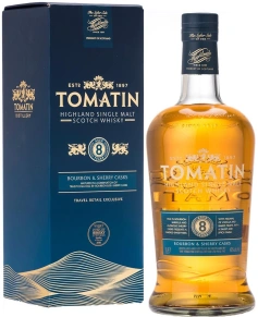 Виски Bourbon & Sherry Casks, Tomatin, 8 лет, 1 л (п/у)