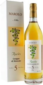 Граппа Apres di Moscato, Distilleria Marolo, 5 лет, 0.7 л (п/у)