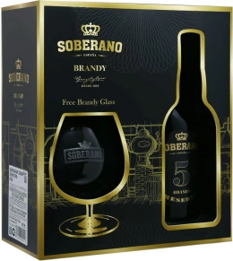 Бренди Reserva, Soberano, Солера, 5 лет, 0.7 л (п/у)