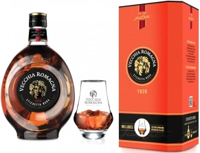 Бренди Etichetta Nera, Vecchia Romagna, 3 года, 0.7 л (п/у)