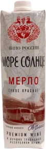 Вино Мерло, Тетра Призма, Море Солнце, 1 л