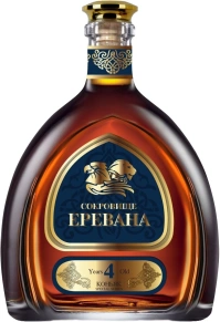 Коньяк Сокровище Еревана, 4 zvezdy, 4 года, 0.5 л