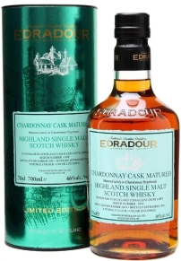 Виски Chardonnay Cask Matured, Edradour, 9 лет, 0.7 л (п/у)