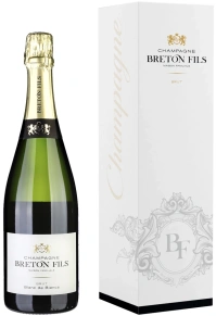 Шампанское Blanc de Blancs Brut, Champagne Breton Fils, AOC, 0.75 л, (п/у)