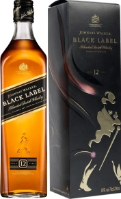 Виски Black Label, Johnnie Walker, 12 лет, 0.7 л (п/у)