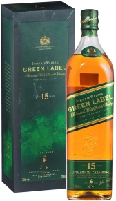 Виски Green Label, Johnnie Walker, 15 лет, 1 л (п/у)
