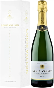 Игристое вино Cremant de Bordeaux Brut, Louis Vallon, AOC, 0.75 л (п/у)