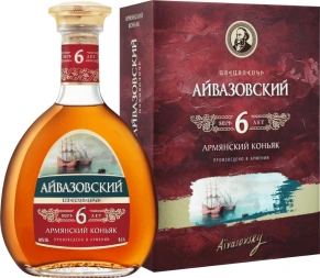 Коньяк Айвазовский, 6 лет, 0.5 л (п/у)
