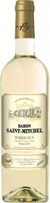 Вино Bordeaux Blanc Moelleux, Baron Saint-Mitchel, AOC, 2020, 0.75 л
