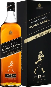 Виски Black Label, Johnnie Walker, 12 лет, 1 л (п/у)