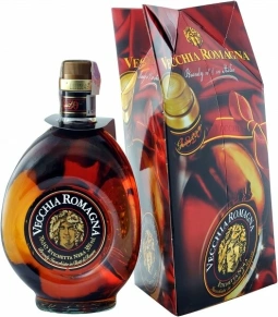 Бренди Etichetta Nera, Vecchia Romagna, 3 года, 0.7 л (п/у)