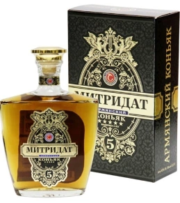 Коньяк Митридат, 5 stars, 5 лет, 0.5 л (п/у)