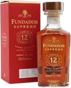 Бренди Supremo, Fundador, Солера Гран Резерва, 12 лет, 0.7 л (п/у)