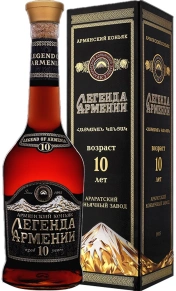Коньяк Легенда Армении, 10 лет, 0.5 л (п/у)
