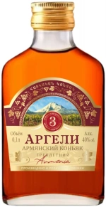 Коньяк Аргели, 3 zvezdy, 3 года, 0.1 л