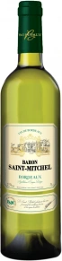 Вино Bordeaux Blanc, Baron Saint-Mitchel, AOC, 2020, 0.75 л