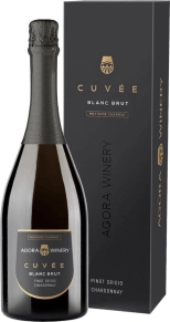 Игристое вино Pinot Grigio Chardonnay Brut, Agora Cuvee, 2023, 0.75 л (п/у)