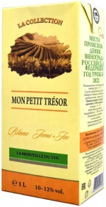 Вино Blanc Semi-Sec, Mon Petit Tresor, 1 л