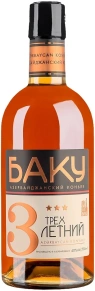Коньяк Баку, 3 zvezdy, 3 года, 0.5 л