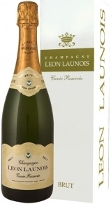 Шампанское Cuvee Reservee Brut Blanc, Leon Launois, AOC, 0.75 л (п/у)