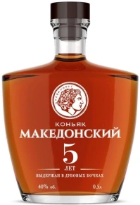 Коньяк Македонский, 5 звёзд, 5 лет, 0.5 л