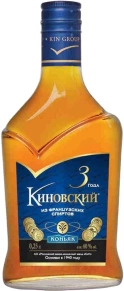 Коньяк Киновский, 3 zvezdy, 3 года, 0.25 л