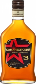 Коньяк Командирский, 3 звезды, 3 года, 0.25 л