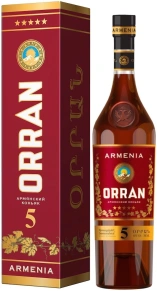 Коньяк Orran, 5 zvezd, 5 лет, 0.5 л (п/у)