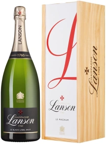 Игристый винный напиток Black Label Brut, Lanson, 1.5 л (п/у)