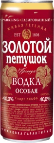 Водка Премиум газированная, Золотой петушок, 0.25 л