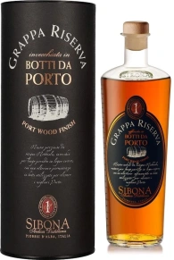 Граппа Riserva Port Wood Finish, Sibona, 24 месяца, 1.5 л (п/у)