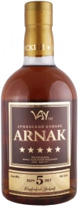 Коньяк Arnak, 5 zvezd, 5 лет, 0.5 л