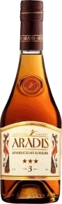 Коньяк Арадис, 3 stars, 3 года, 0.5 л (п/у)
