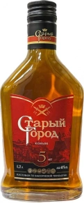 Коньяк Старый город, 5 zvezd, 5 лет, 0.25 л