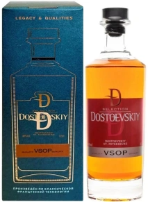 Коньяк Dostoevskiy, VSOP, 5 лет, 0.5 л (п/у)