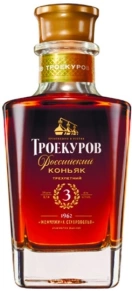 Коньяк Троекуров, 3 zvezdy, 3 года, 0.1 л