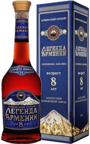 Коньяк Легенда Армении, 8 лет, 0.5 л (п/у)