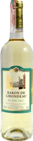 Вино Blanc Sec, Baron de Lirondeau, 0.75 л