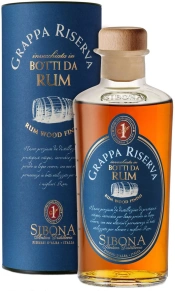 Граппа Riserva Rum Wood Finish, Sibona, не менее 4 лет, 0.5 л (п/у)