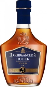 Коньяк Цхинвальский Погреб, 3 звезды, 3 года, 0.5 л