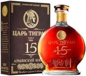 Коньяк Царь Тигран, 15 лет, 0.7 л (п/у)